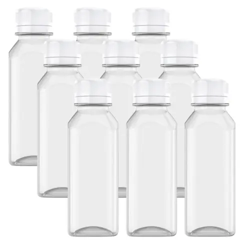 9/6/3PCS 12oz Lightweight Food Grade Reusable Plastic Juice Containers with Leak-Resist Caps & Tamper-Evident Lids, Portable Fridge-Use Bottles for Juicing & Smoothies, Hand Wash Compatible - Home Improvement Building Supplies (Maintains Freshness)