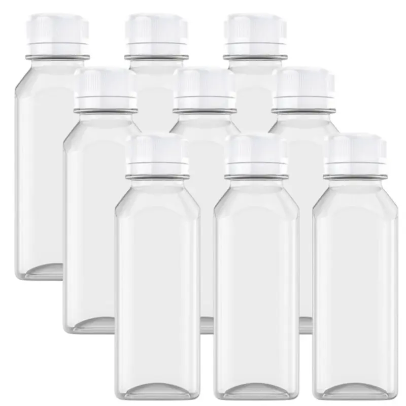 12oz Leak-Proof Reusable Plastic Smoothie Bottles (3/6/9 Packs) - Food Grade, Portable Fridge-Use Juicing Containers with Lids, Tamper-Evident Caps, Hand Wash Compatible, Freshness-Maintaining Home Improvement Supplies, 12 Oz / 3 Pack