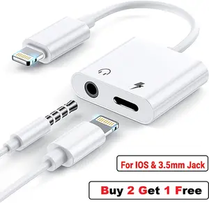 2 in 1 Dual Adapter 3.5Mm Headphone & Charger for Iphone 8 plus X XS XR 11 12 13