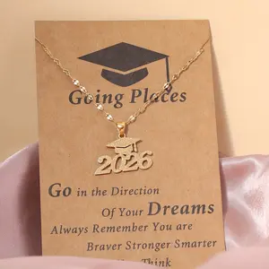 1PC Stainless Steel Necklace for Women Featuring The Number 2026, Perfect for Gifts, Surprises, And Farewell Commemorative Presents, graduation gift