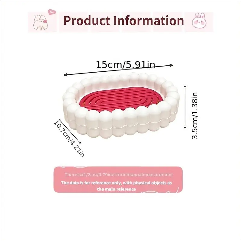 Cloud Soap Box, Fresh and Cute New Household Drainable High-appearance Large Soap Box, Double-layer Design with Selected Materials, Soap Drain Box for Student Dormitory Countertops