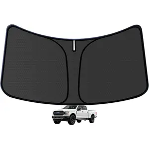 F150 Customized Windshield Sun Shade for 2015-2026 F150 (Lariat, King Ranch, Platinum, XL XLT Limited Raptor) Front Window Sunshade Visor Protector Foldable Blocks UV Rays Keep Car Cooler Accessories