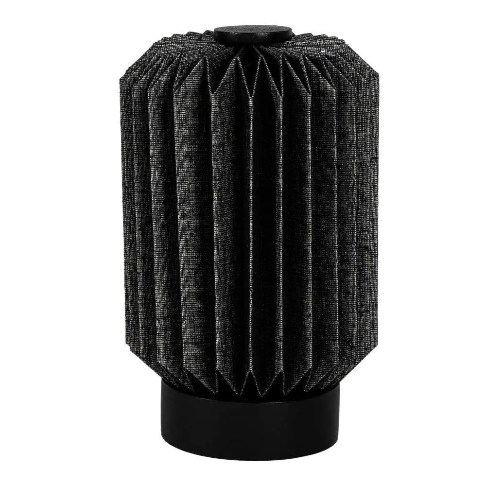 Banks 8.5" Modern Minimalist Paper Pleated Column Accent LED Table Lamp
