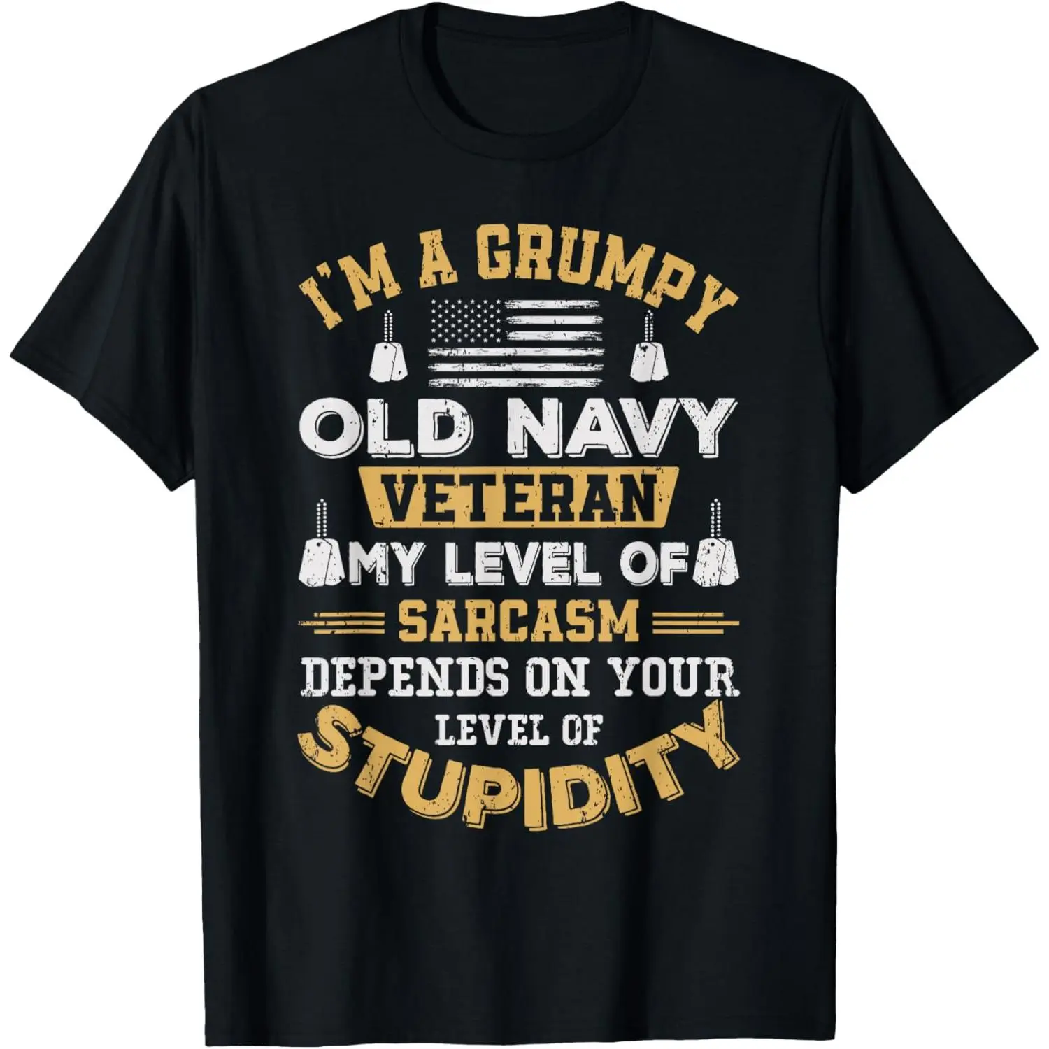 Grumpy Old Veteran Patriotic Funny Military Veteran USA T-Shirt,Made in USA