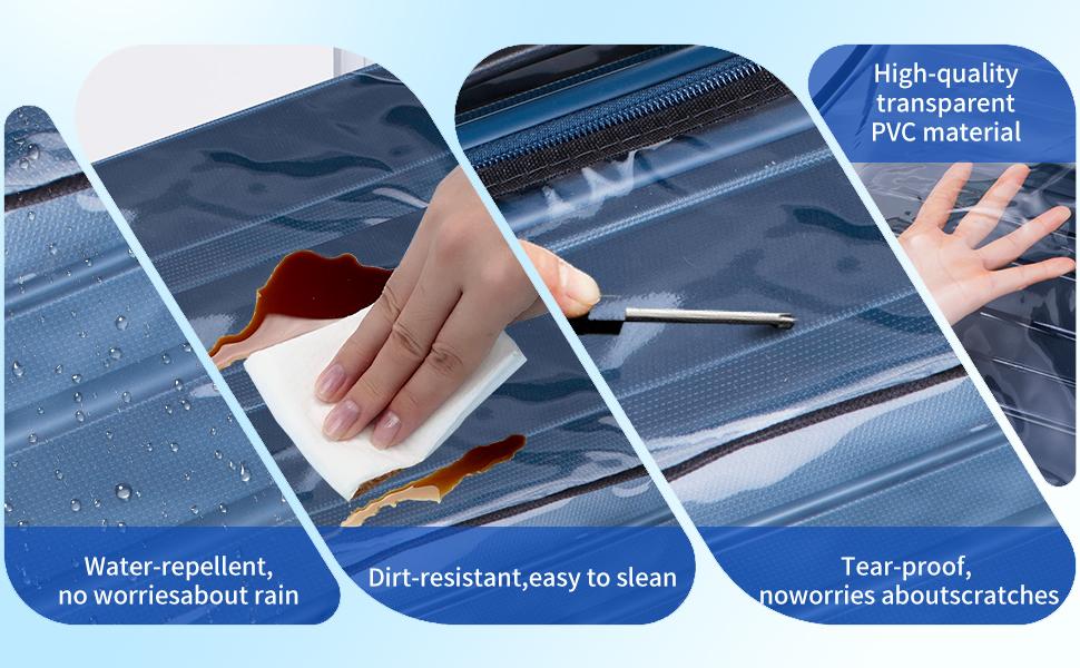 3PCS Clear PVC Luggage Cover Set – Waterproof Suitcase Protectors with Tag Pocket for 20" 24" 28"