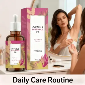 Cyperus Rotundus Hair Removal Care Essential Oil｜60ml Aroma Fragrant Nourishing·Moisturizing·Soothing·Full-Body Massage｜Pre & Post Hair Removal Repair Essential