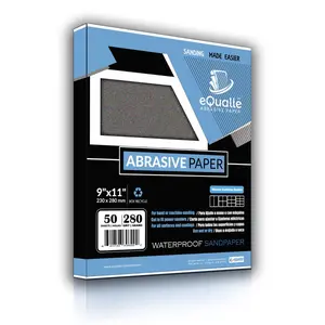280 Grit Sandpaper Sheets – 50 Pack, 9x11 in, Wet or Dry Use