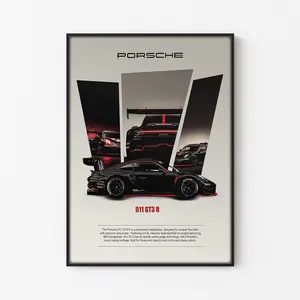 PORSCHE 911 GT3 R POSTER, Car print, Product without frame