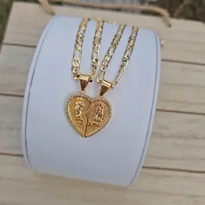 Te amo corazon necklace con virgen y san judas