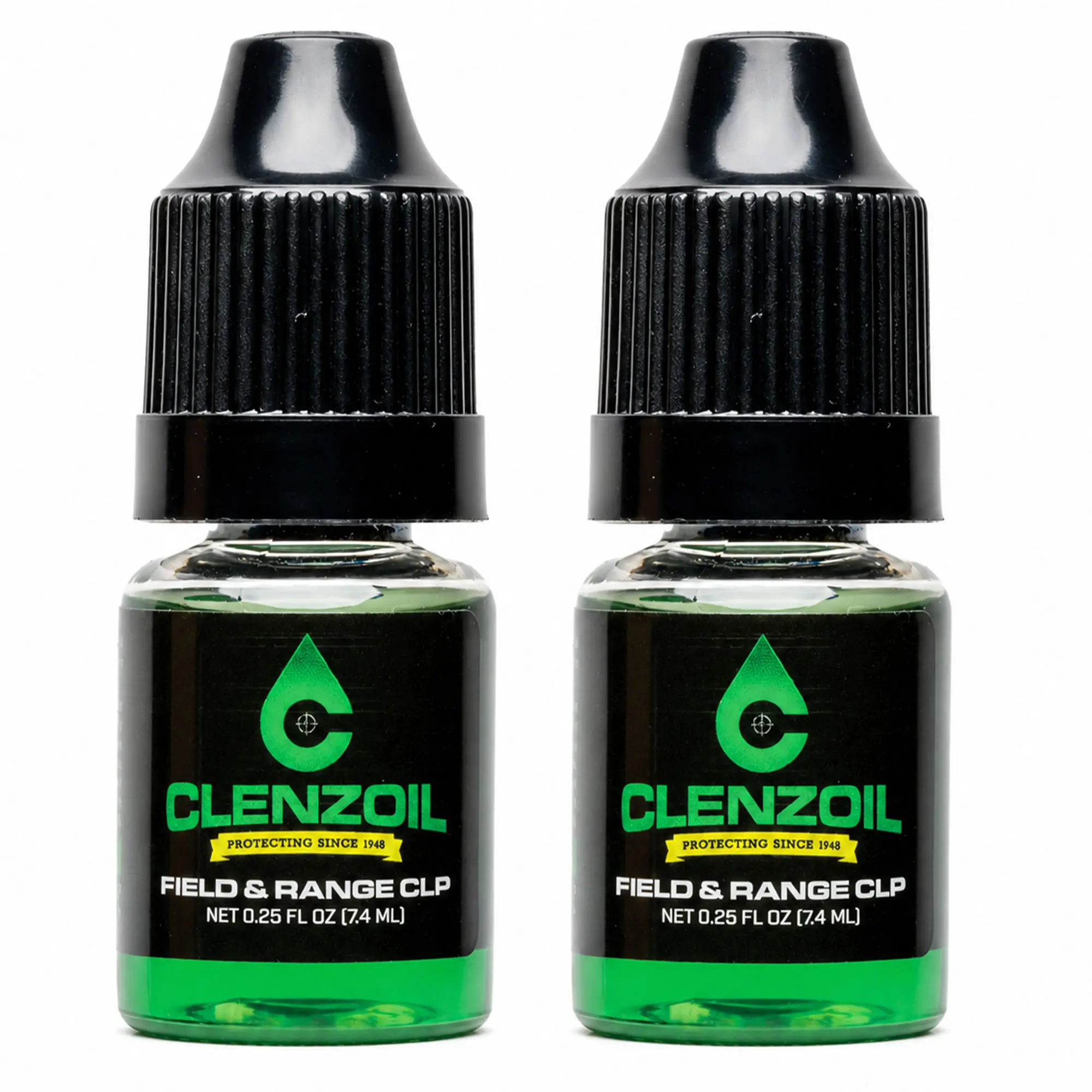 CLENZOIL CLP Gun Cleaner 2 Pack for Field & Range - 1-Step 3-in-1 Lubricant & Protectant, Pocket-Sized .25 oz Bottles with Non-Greasy Formula for Shooting, Compact, One-Step