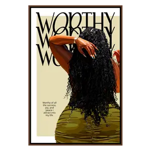 Worthy - Smard Black Wall Art Print/ Canvas for Home /Office Decor