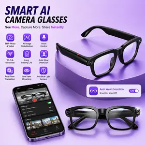 AI Smart Glasses with 8MP Camera & 1080P Video Recording, Photochromic Lenses, Voice Assistant, Smart Wear Detection