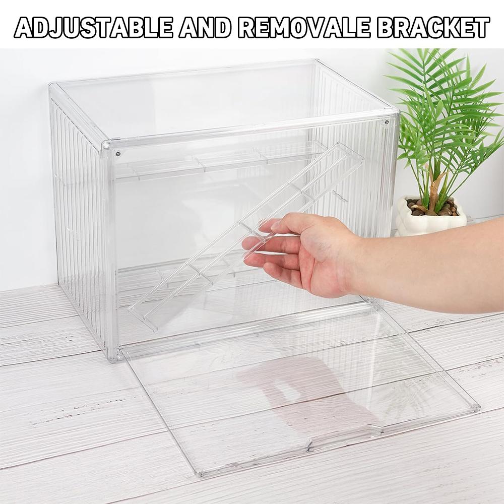 3-Tier Clear Acrylic Display Case, Stackable Dustproof Shelf Organizer for Figures, Anime, Jewelry, Cars & Collectibles pills organizer case Cordless Travel Vacuum Bag Set Stainless Steel Universal Cleaning Shovel Adjustable Acrylic Straw Holder