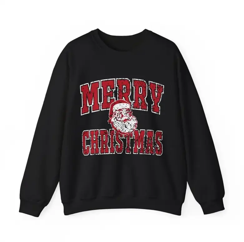 Merry Christmas Santa Sweatshirt, Festive Holiday Crewneck, Unisex Christmas Sweater, Cozy Xmas Gift TopVVVVVVVVVMerry Christmas Santa Sweatshirt, Festive Holiday Crewneck, Unisex Christmas Sweater, Santa Face Pullover, Cozy Xmas Gift Top #SohoChic