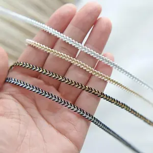 2 Feet Silver Color Braided Decorative Ribbon, 4 Colors, Sewing Supplies, Ideal for Doll Clothing Making