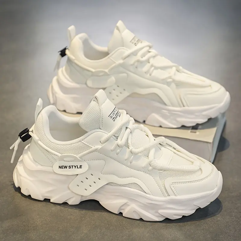 2026 Trendy Thick-Soled Height-Increasing Retro Dad Shoes - Men's Casual Versatile White Shoes - Comfortable Soft-Soled Non-Wear-Resistant Running Shoes All Seasons designer shoe men sneakers designer shoe men sneakers