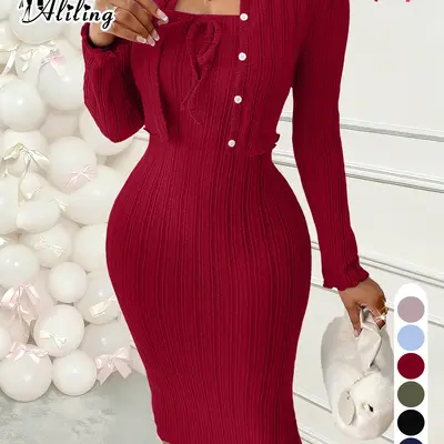 fit and flare dress fall Off-shoulder crêpe dress with body-contour in embroidery main image 1