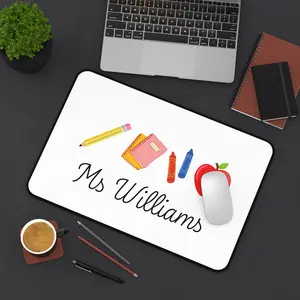 Personalized Teacher Desk Mat – Custom Name | Cute Classroom Desk Pad Gift for Teacher