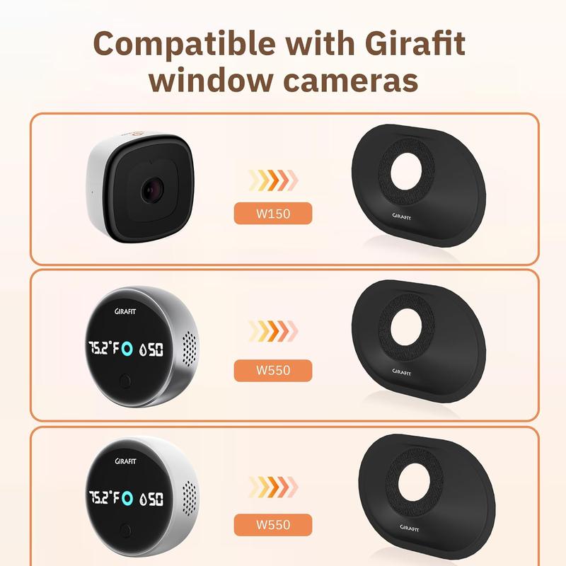 Window Mount for Girafit Window Camera W150,W550s, Adjustable Angle Tilt, No Screws, No Reflections, Self-Adhesive, Damage-Free Installation for Outdoor Monitoring, Windows/Door Bracket Holder
