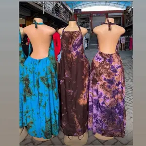 Women’s Long Backless Dera Dress with Built-In Bra Womenswear