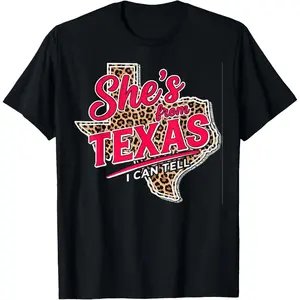 100%cotton She's from Texas I Can Tell Retro Vintage Texas Girl T-Shirt