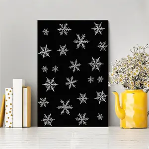 Simple Black and White Christmas Canvas Art - Home Decoration with Frame Hanging Picture, Perfect Holiday Gift, Hangs Directly, 11.8x 15.7inch , Christmas Home Decoration, Wooden Frame, Print, Suitable for Him or Her, Christmas Decoration