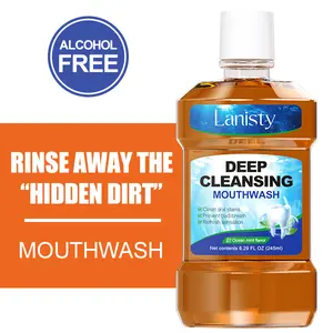 Lanisty Deep Clean Mouthwash - Ocean Mint - 245ml Alcohol-Free Herbal Formula-Gentle Care, Powerful Results