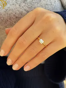 Emerald Cut Diamond Ring GIA Certified Natural Diamond 1.00 carat I SI2 – Yellow Gold