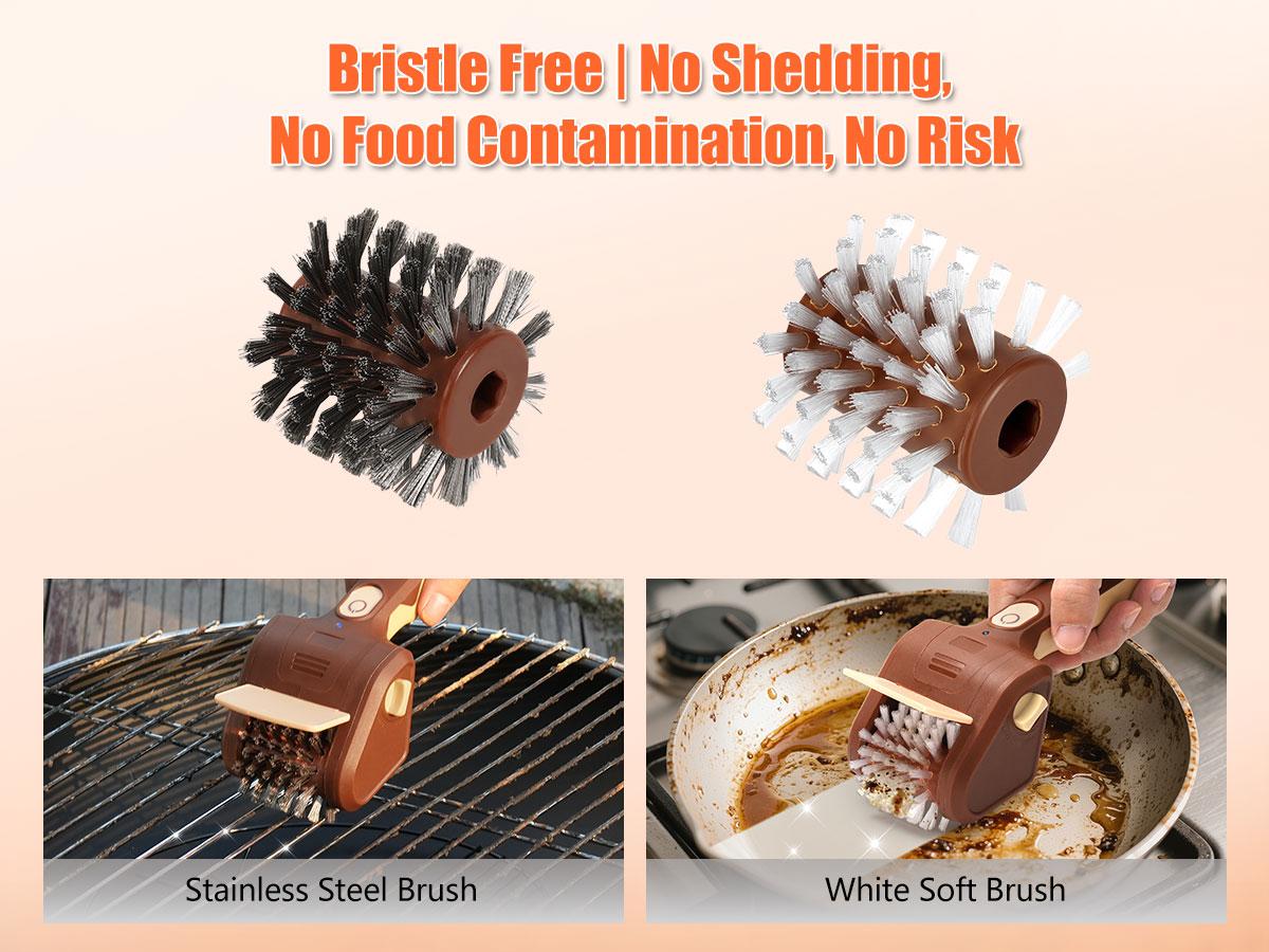 LRLY Electric BBQ Grill Brush, Safe Bristle Free with 2 Replaceable Heads, Cordless Rechargeable, Heavy Duty Fast Clean, Outdoor BBQ Cleaner for All Grill Types, Grill Season 2026 LRLY Electric BBQ Grill Brush, Safe Bristle Free with 2 Replaceable Heads, Cordless Rechargeable, Heavy Duty Fast Clean, Outdoor BBQ Cleaner for All Grill Types, Grill Season 2026
