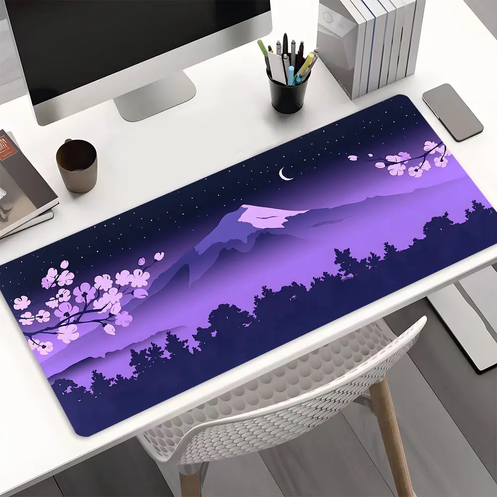 Dream Japanese Fuji Mountain Large Gaming Mouse Pad,Aesthetic Desktop Drotection Pad,Washable Rubber Pad Non-Slip Lock Edge Multi-Size Mouse Pad Suitable For Home Office,Desk Accessories,Good Gift for Family and Friends
