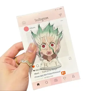Senku Dr Stone Funny Meme Acrylic   Magsafe   Phone Grip, Aesthetic Cute Japan Anime Magnetic Phone Mount, Durable Popsocket Accessories