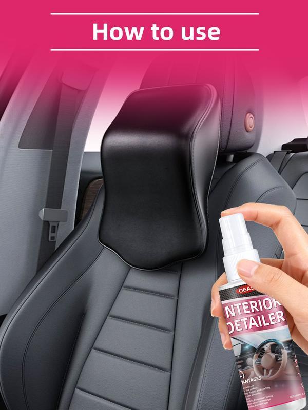 Interior Detailer Restorer Polishesfor Leather,Plastic ,Rubber,User Friendly TrimRestorer Safe Auto Detailing Supplies-15 Oz KitUV Protection Car
