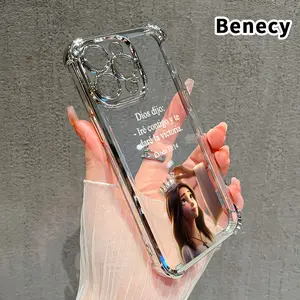 Electroplated Four Corner Anti-Fall Crown Girl Pattern Phone Case for iPhone 16 Pro Max 15 Plus 14 13 12 11 E Shockproof Transparent Protective Cover