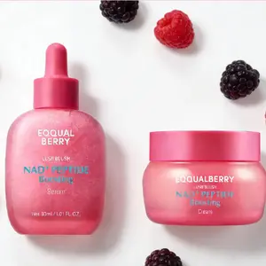 QQUALBERRY 2-piece set includes NAD+ Peptide Smoothie Serum and Boosting Cream. This Korean anti‑aging duo firms skin, targets wrinkles, and boosts glow with 5 ceramides & vegan collagen. 1.01oz/30ml.