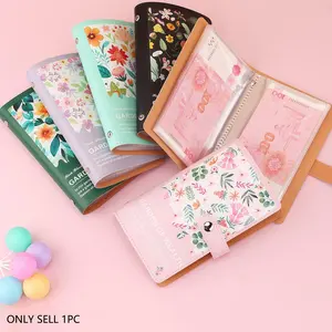 Floral Money Saving Book, Dual-Sided Pockets Holds Up to 100 Bills, Transparent Zipper Closure, Large Capacity Currency Organizer, Bill Organizer Planner