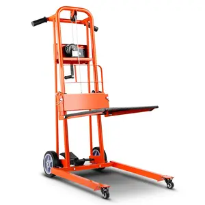 Spring new arrivals Material Lift Winch Stacker 330 lbs Capacity Pallet Truck Dolly 42.9 in Max Lift