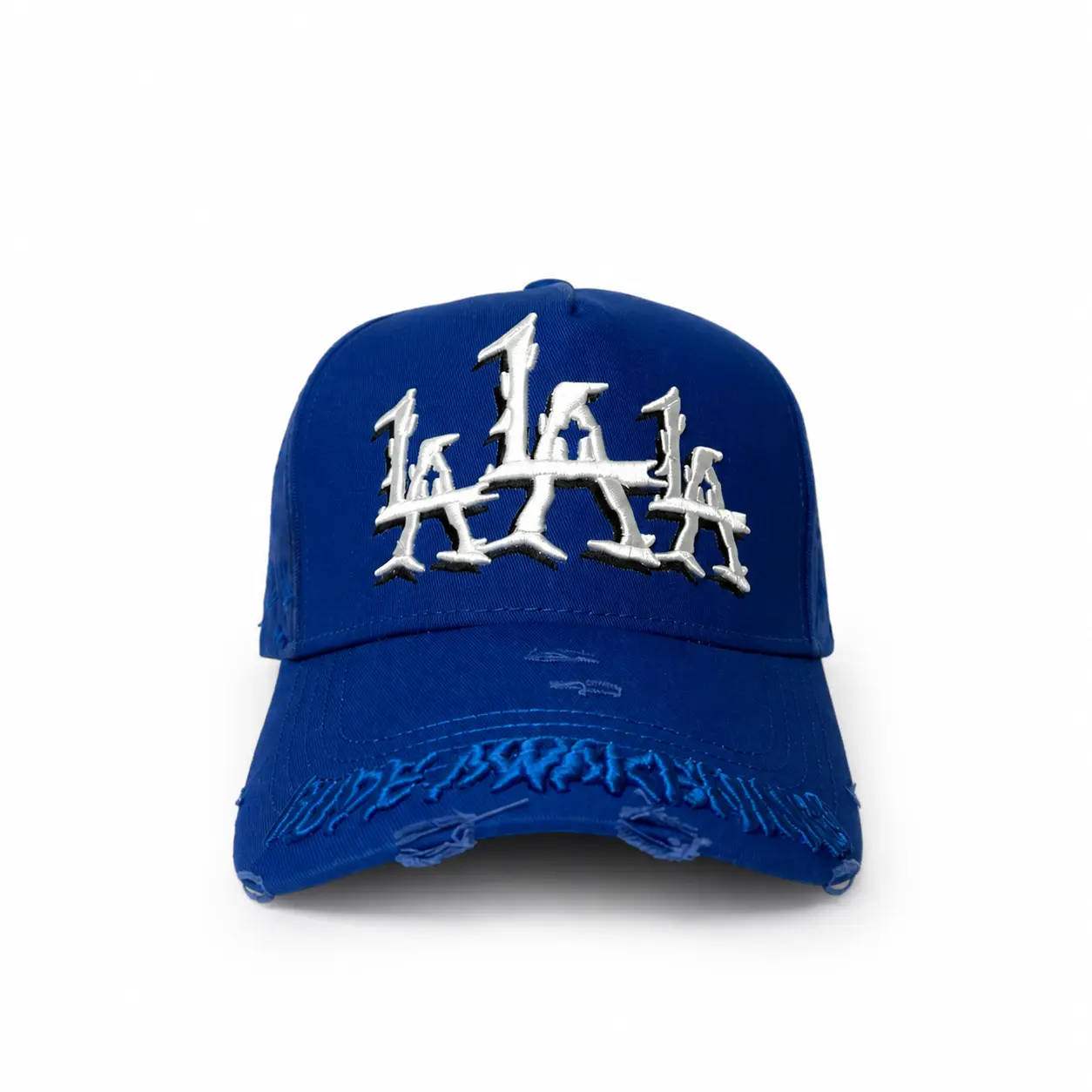 Rude Awakenings - LALALA Thorns Blue Snapback Hat – Premium Streetwear Baseball Cap for Men & Women, Adjustable Trucker Cap, Embroidered Graphic