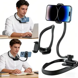 POV Neck Phone Mount - 16" Flexible Gooseneck with Magnetic Lock, Adjustable Holder, Hands-Free Accessory for Bed, Live Streaming, Fits 4-7" Phones, Holiday Gift for Vlogging, Adjustable Phone Holder tiktokshopspringglowup,summe outdoorfun