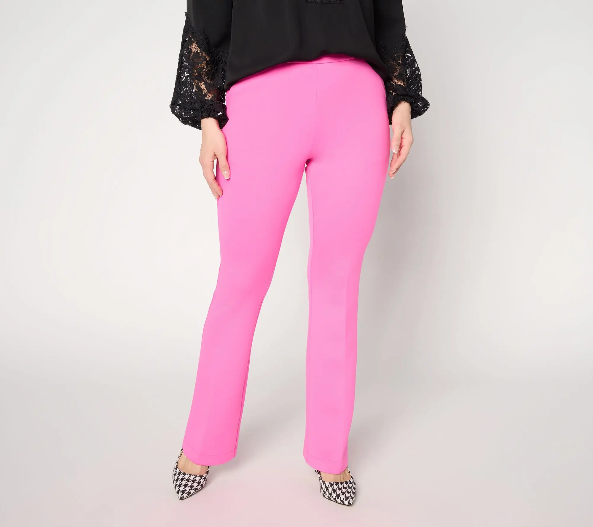 Mally Roncal Petite Techno Scuba Full Length Bootcut Pants Mally Roncal Petite Techno Scuba Full Length Bootcut Pants
