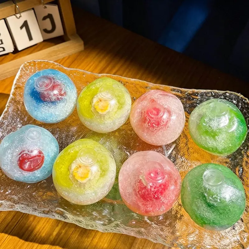 Handmade Fruit Slush Ball, Crunchy Ice Texture Stress Relief Squeeze Toy for Classic & Novelty Toy Collections