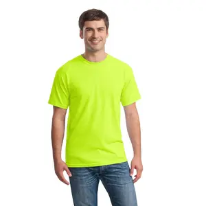 High Visibility Safety T-Shirt 50/50 Cotton/Polyester Blend for Optimal Work Safety, Comfortable Fabric