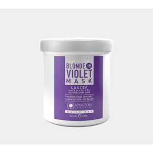 Violet Pigment Mask 16 FL OZ - Anti Yellow Formula for Brassy Hair with Keratin and Oil for Deep Hydration and Frizz Control