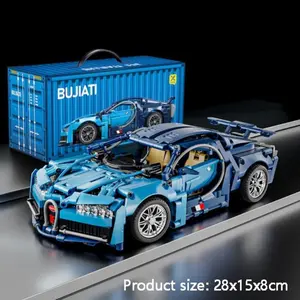 Super Car Building Blocks Toy for Boys, Educational Intelligence Gift, Birthday Present, Model Assembly Kit, Building Block Sets, 400-800 Pcs