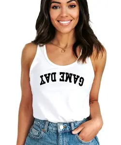 Upside Down Game Day Graphic Tank Top - Sports Shirt for Women - Team Spirit Gift - Football, Basketball, Baseball Fan Shirt
