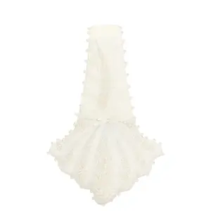 For Love & Lemons Satin Shell Bag in Cream