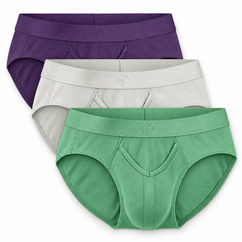 Real Men Brushed Nylon 0in V-Fly Briefs 3-Pack, Soft Stretch Fabric with REAL Pouch Support, Tagless Comfort & Secure Fit