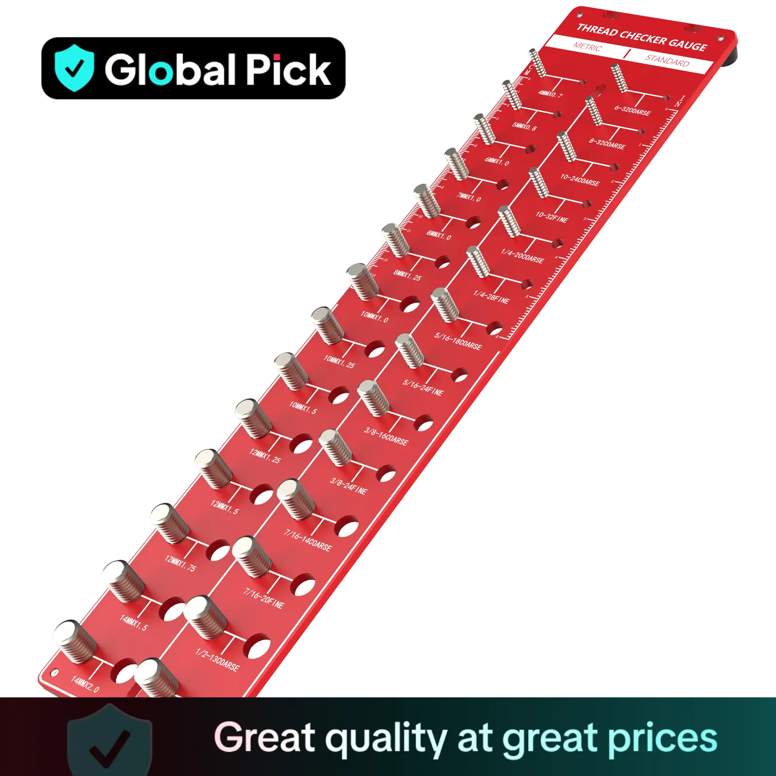 Thread Checker, 1 Count Nut and Bolt Thread Checker, Universal Bolt Size & Thread Gauge, Bolt & Nut Identification Gauge, Gift, Hardware