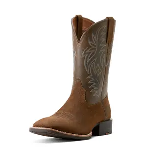 Men's Sport Western Wide Square Toe Cowboy Boots