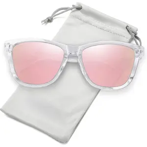 Sunglasses Womens Polarized Sunglasses for Women Trendy Designer Mirrored Sunglasses UV400 Protection Sun Glasses