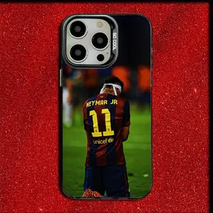 Football N-Neymar Phone Case For iPhone 17 Air 16 15 14 13 12 11 Pro Max Plus Gray Matte Silicone Black Cover